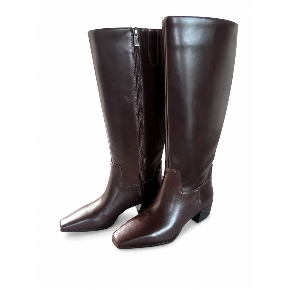 Not for sale- Vince Camuto Pavla Wide Calf Leather Knee High Boots Rich Mahogan - Picture 6 of 9
